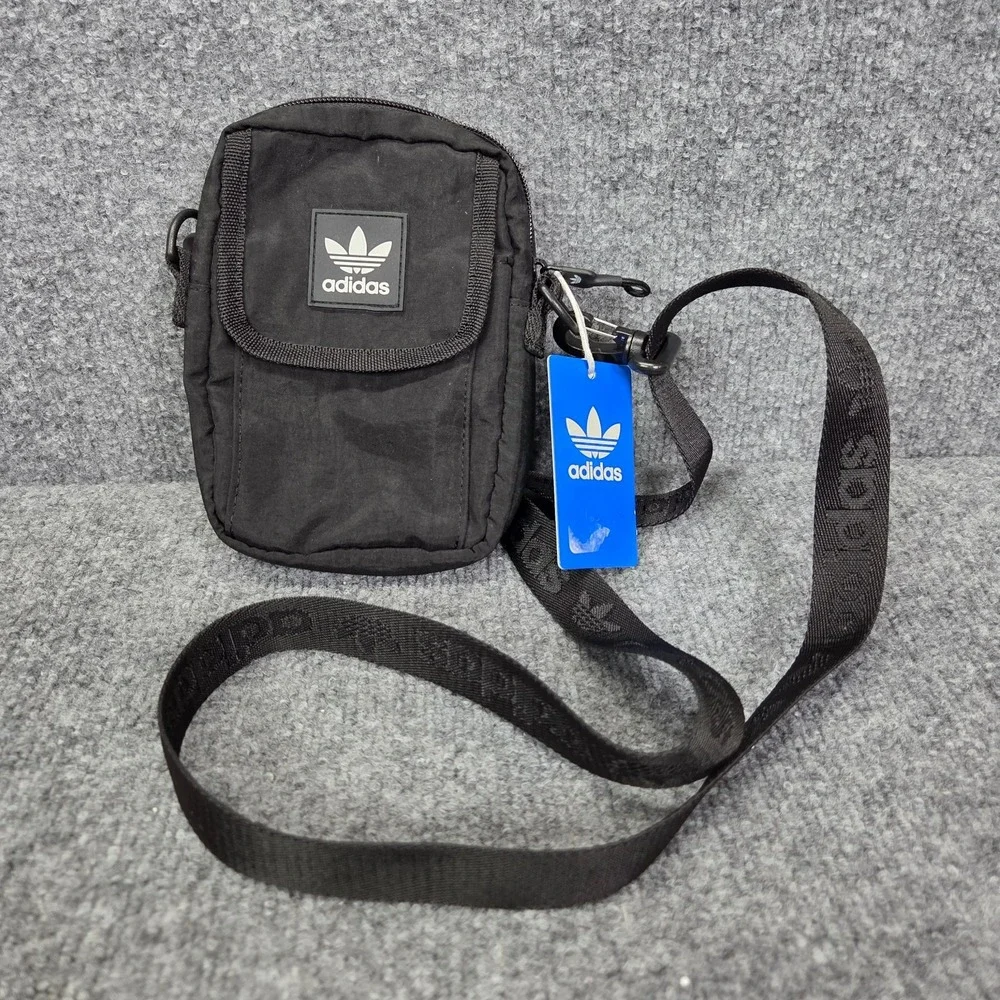 New Adidas Designer Crossbody Pack Gym Travel Street Style Shoulder Bag Black‎